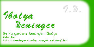 ibolya weninger business card